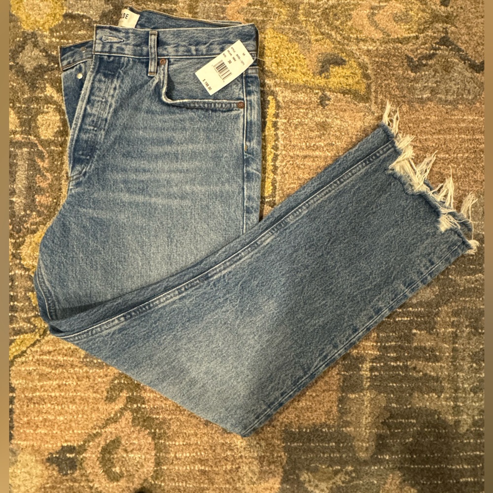 Agolde Riley high rise straight crop